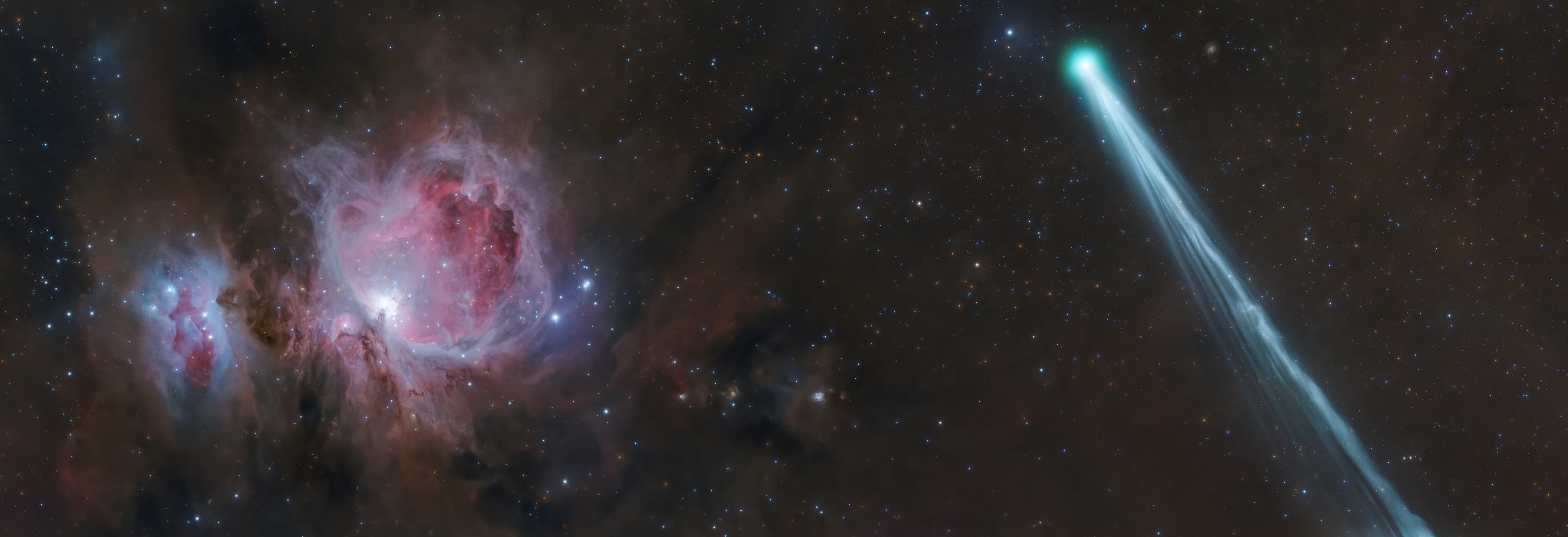The Conjunction of Comet R3 PanSTARRS and the Orion Nebula
